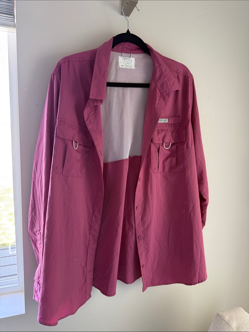 Ocean & Coast Women's Raspberry Utility Shirt 2X